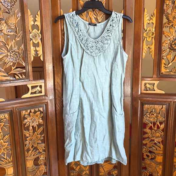 Lungo L'Arno | Dresses | Lungo Larno 0linen Sleeveless Dress W Pockets |  Poshmark